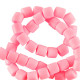 Polymer tube beads 6mm - Pink